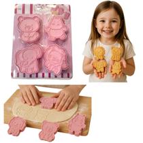 Kit Cortador De Biscoito Carimbo Molde Animais Forma Safari Kit Cortador De Biscoito Carimbo Molde Animais Forma Safari