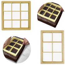 Kit Cortador De Brownie Bolos Tortas 9 E 6 Cavidades Fácil