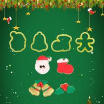 Kit cortador de natal ii c/ 04 pcs - blue star Kit cortador de natal ii c/ 04 pcs - blue star