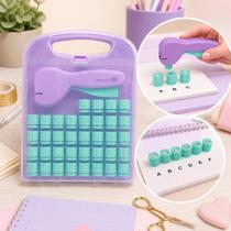 Kit Cortador de Papel Letras e Números Princess 37 Peças