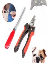 Kit cortador de unha e lixa para cães e gatos