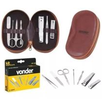 Kit Cortador De Unha Manicure Portatil C/ Estojo Tesoura 7pç