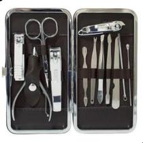 Kit Cortador De Unha Manicure Portatil Estojo Pinca Tesoura