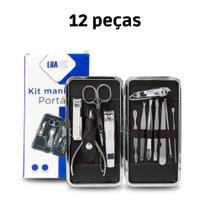 Kit Cortador De Unha Pinça Estojo Tesoura Manicure - Luatek