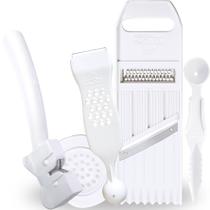 Kit Cortador Descascador de legumes c/ Afiador e boleador