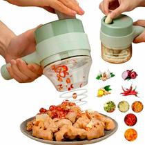 kit Cortador E Triturador De Legumes Elétrico Portátil 4/1