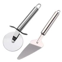 Kit Cortador Fatiador de Pizza e Espátula Pá Serra Utensílio Cozinha Padaria Restaurante Torta Massa Kit Cortador Fatiador de Pizza e Espátula Pá Serra Utensílio Cozinha Padaria Restaurante Torta Massa