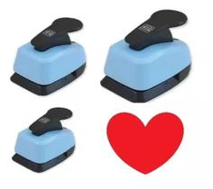 Kit Cortador Furador Eva Papel Coração - 16mm 25mm