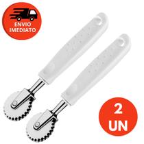 Kit Cortador Inox Para Massas Pasteis Pizza Fogazza Carretilha Corta E Fecha Massas Fritura Feira