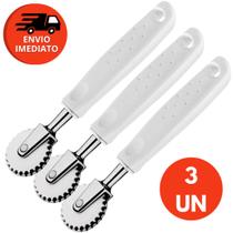 Kit Cortador Inox Para Massas Pasteis Pizza Fogazza Carretilha Corta E Fecha Massas Fritura Feira