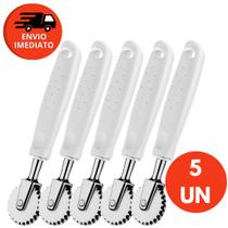Kit Cortador Inox Para Massas Pasteis Pizza Fogazza Carretilha Corta E Fecha Massas Fritura Feira