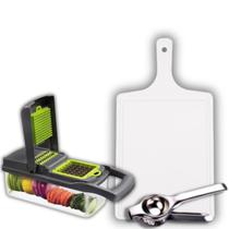 Kit Cortador Legumes +tábua De Carne+espremedor De Limão