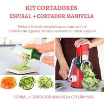 Kit Cortador Legumes Utensilios Cozinha Fatiador Verduras Descascador Espiral