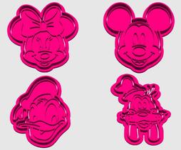 KIT Cortador marcado TURMA MICKEY MOUSE MINNIE DONALDO PATETA Biscoito Cookie Pasta Festa Decoração massa confeitaria
