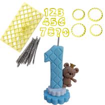 Kit Cortador Numero Marcador Para Vela de Biscuit Pavio Mágico BlueStar