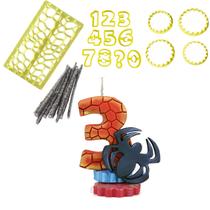Kit Cortador Numero Marcador Para Vela de Biscuit Pavio Mágico BlueStar