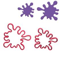 Kit cortador Pasta Doce Impresso Slime Meleca Geleia Splash Espirro Geleca 2 tamanhos