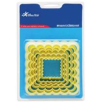 Kit Cortador Quadrado Babado C/ 6 Pçs Bluestar Confeitaria