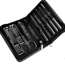 Kit Cortador Unhas Com 9 Peças Em Aço Inox Bolsa Com Zíper - ALTOMEX