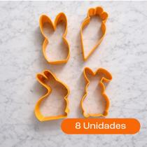 Kit Cortadores de Biscoito Páscoa Forma de Biscoito Cortador de Massa Cookie Bolacha Confeitaria