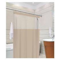 Kit Cortina Box Banheiro Antimofo + Varão Suporte de cortina