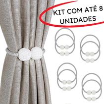 Kit Cortina Cinto Presilha Cortina Enfeite Perola Abraçadeira