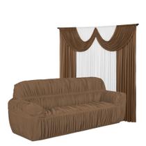 Kit Cortina Paris 2 Metros + Capa Avulsa De 4 Lugares Malha Gel Com Elastico Kit Cortina Paris 2 Metros + Capa Avulsa De 4 Lugares Malha Gel Com Elastico