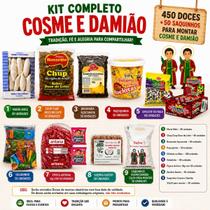 Kit Cosme e Damião com 450 Doces e 50 Sacos Para Montar Kit Cosme e Damião com 450 Doces e 50 Sacos Para Montar