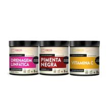 Kit Cosmeceuta 1Kg Drenagem + Pimenta Negra + Vitamina C Kit Cosmeceuta 1Kg Drenagem + Pimenta Negra + Vitamina C