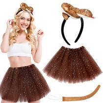 Kit Costume Newcotte Halloween Snake Tutu Ears, bandana e cauda