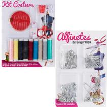 Kit Costura 20 Peças + 100 Alfinetes Reparos Impecáveis