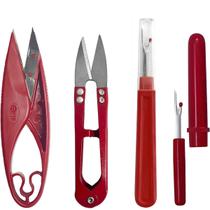 Kit Costura Abridor Casa Tesouras Arremate Pic Tecelão 04pçs