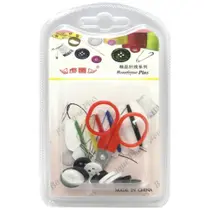 Kit Costura Cartela Com Tesoura +10 Botoes 1Cm De 6 Linhas