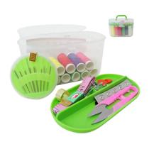 Kit Costura Linha Agulha Tesoura Estojo Fita Métrica Top