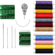 Kit Costura Manual Pequenos Reparos 12 Linhas 26 Agulhas