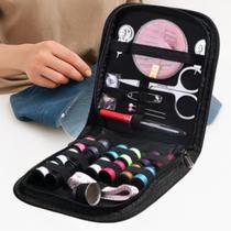 Kit Costura Portatil Agulhas Linhas Acessorios Viagem Bolsa Carro Reparo Roupas Completo 41 Peças