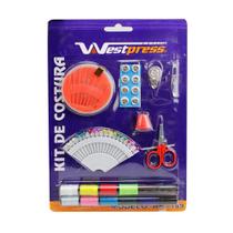 Kit Costura Rápido Viagem Linhas Agulha Alfinetes Westpress Kit Costura Rápido Viagem Linhas Agulha Alfinetes Westpress