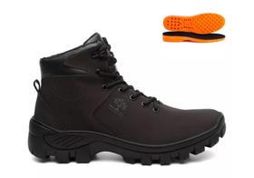 Kit Coturno Adventure Masculino Tratorado Cano Médio + Palmilha