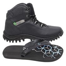 Kit Coturno Masculino E Chinelo Grande Tamanho Especial Moderno Leve Macio Tratorada Antiderrapante