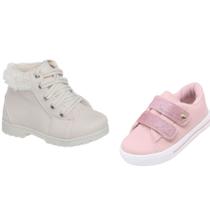 Kit Coturno Menina Mais Tênis Infantil Botinha Menina Estilosa Confortável