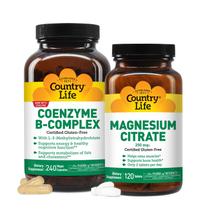 Kit Country Life Complexo de Vitaminas B 240 Cápsulas + Citrato de Magnésio