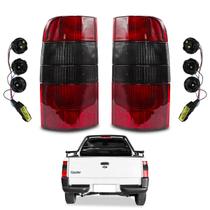 Kit Courier 1996/2009 Par Lanternas Traseiras Fumê + Chicote