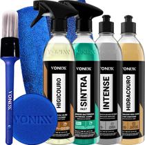 Kit couro limpeza de couro em geral higi hidrata e protege hidra limpeza bactericida limpa volante sintra renovador de plasticos intense vonixx Kit couro limpeza de couro em geral higi hidrata e protege hidra limpeza bactericida limpa volante sintra renovador de plasticos intense vonixx