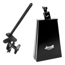 Kit Cowbell De 7'' Com Clamp Reto Para Aro De Bumbo Torelli