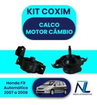 Kit Coxim Calco Motor Cambio Honda Fit 2007 -2008 Automatico - Shockbras