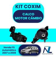 Kit Coxim Calço Motor Câmbio Honda Fit 2007 A 2008