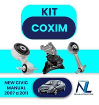 Kit Coxim Calco Motor Cambio Honda New Civic 2007 A 2011 Man