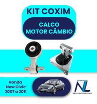 Kit Coxim Calço Motor Câmbio Honda New Civic 2007 A 2011