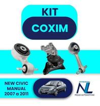 Kit Coxim Calço Motor Câmbio Honda New Civic 2007 A 2011 Kit Coxim Calço Motor Câmbio Honda New Civic 2007 A 2011