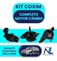 Kit Coxim Completo Motor Câmbio Honda Fit 2007 A 2008